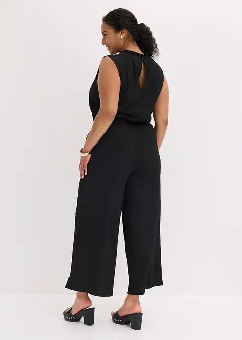 Jersey jumpsuit av strukturert krepp, bonprix