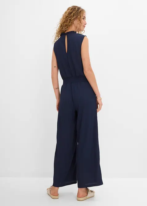Jersey jumpsuit av strukturert krepp, bonprix