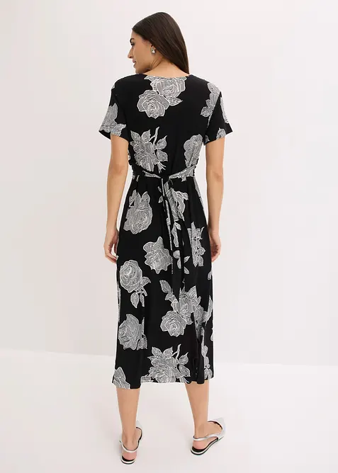 Jerseykjole med drapering, bonprix