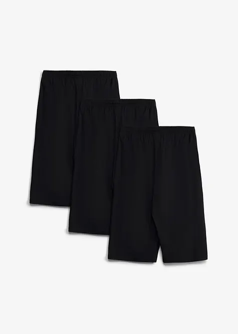 Jersey-bermudashorts i 100% &oslash;kologisk bomull (3-pack), bonprix