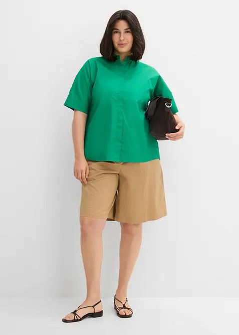 Bluse i 100% &oslash;kologisk bomull, bonprix