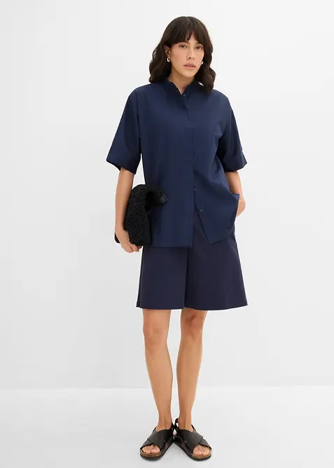 Bluse i 100% &oslash;kologisk bomull, bonprix