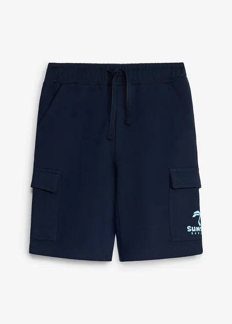 Sweat bermudashorts i cargomodell og 100% &oslash;kologisk bomull, bonprix