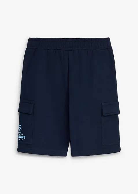 Sweat bermudashorts i cargomodell og 100% &oslash;kologisk bomull, bonprix
