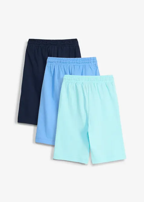 Jersey-bermudashorts i 100% &oslash;kologisk bomull (3-pack), bonprix