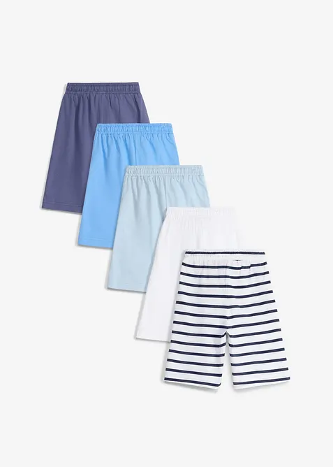 Bermudashorts i jersey av 100% &oslash;kologisk bomull (5-pack), bonprix