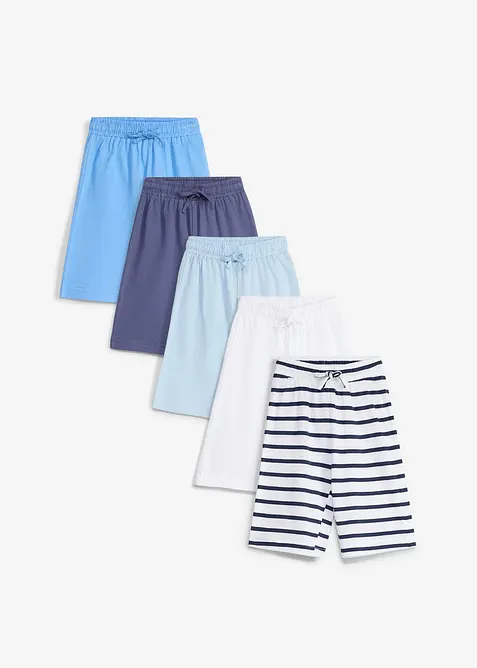 Bermudashorts i jersey av 100% &oslash;kologisk bomull (5-pack), bonprix