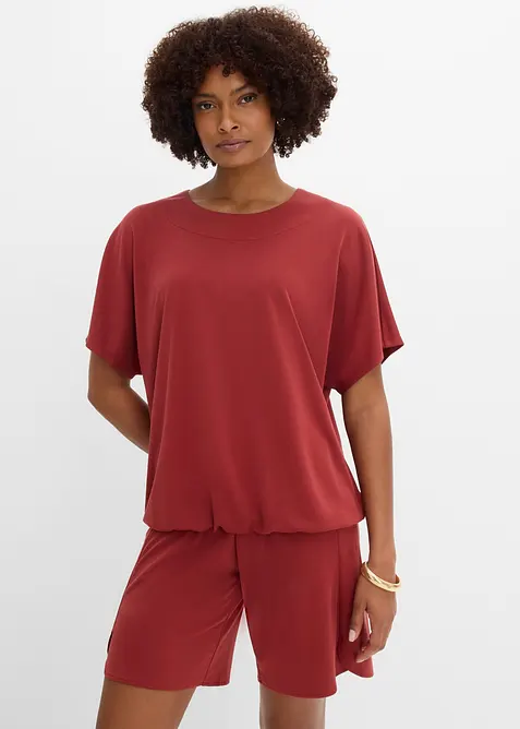 Oversized topp i myk viskosemiks, bonprix