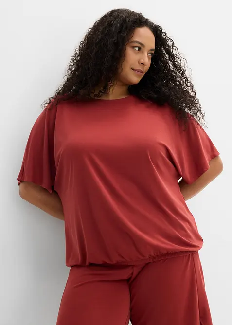 Oversized topp i myk viskosemiks, bonprix