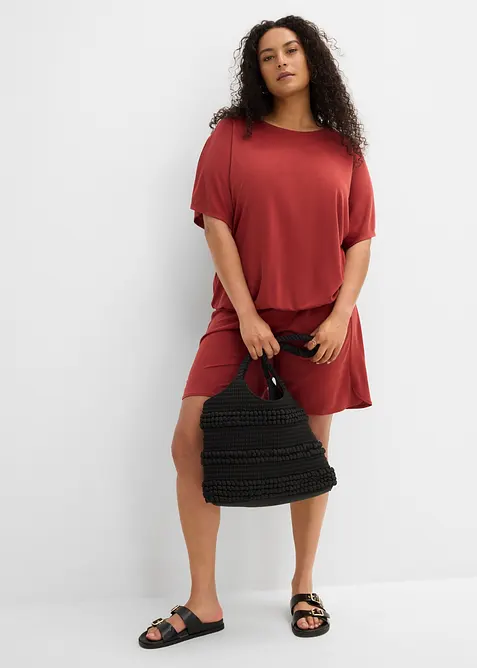 Oversized topp i myk viskosemiks, bonprix