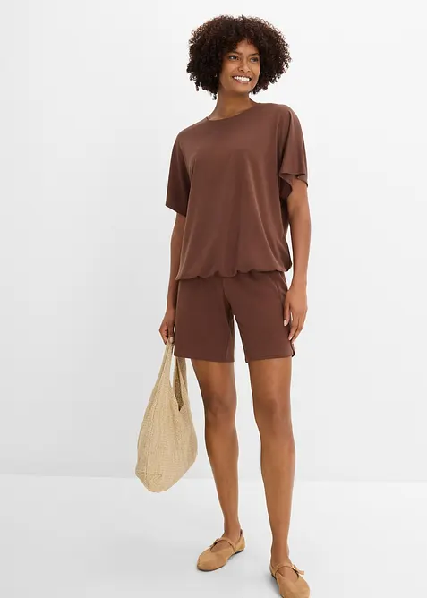 Oversized topp i myk viskosemiks, bonprix
