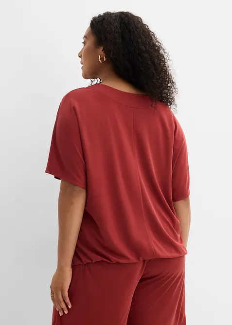 Oversized topp i myk viskosemiks, bonprix