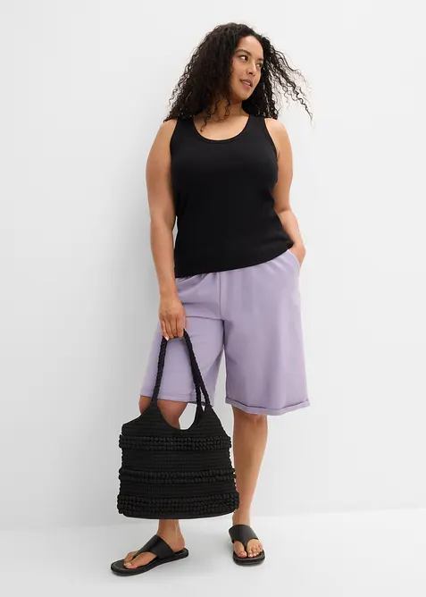 Sweat bermudashorts i 100% bomull, bonprix