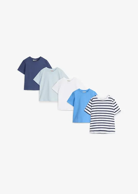 T-skjorte i 100% &oslash;kologisk bomull (5-pack), bonprix