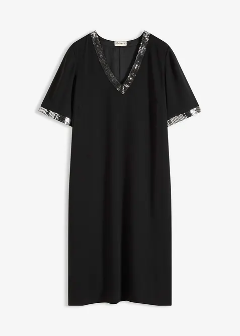 Chiffonkjole med paljetter, bonprix