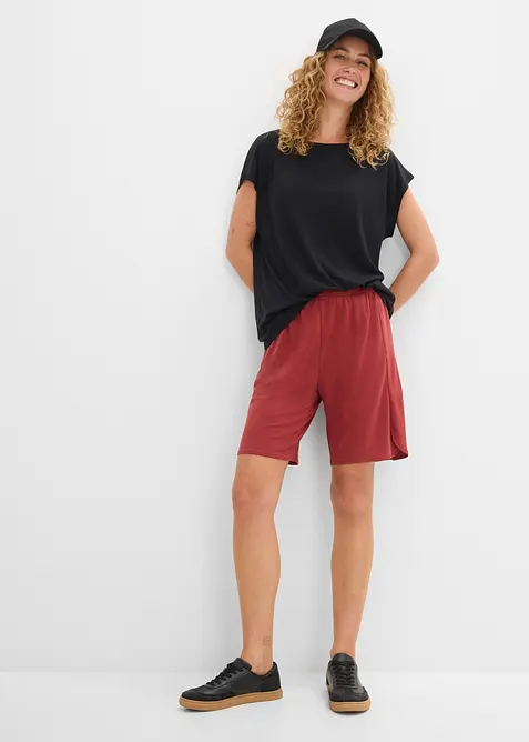 Slip on-bermudashorts av myk viskosemiks, bonprix