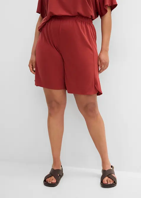 Slip on-bermudashorts av myk viskosemiks, bonprix