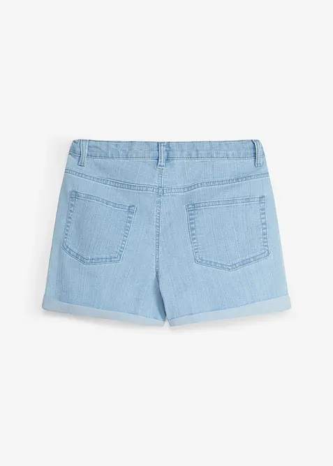 Loose Fit Jeans-shorts med &oslash;kologisk bomull, Mid Waist, bonprix