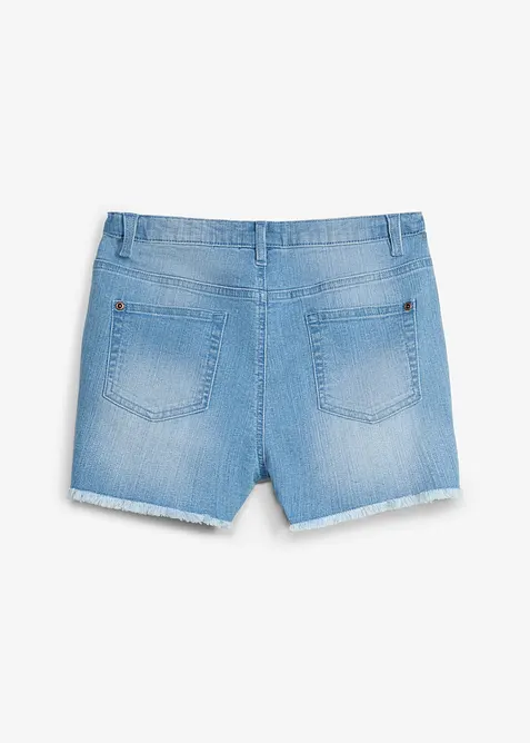 Denimshorts med &oslash;kologisk bomull, Mid waist, bonprix