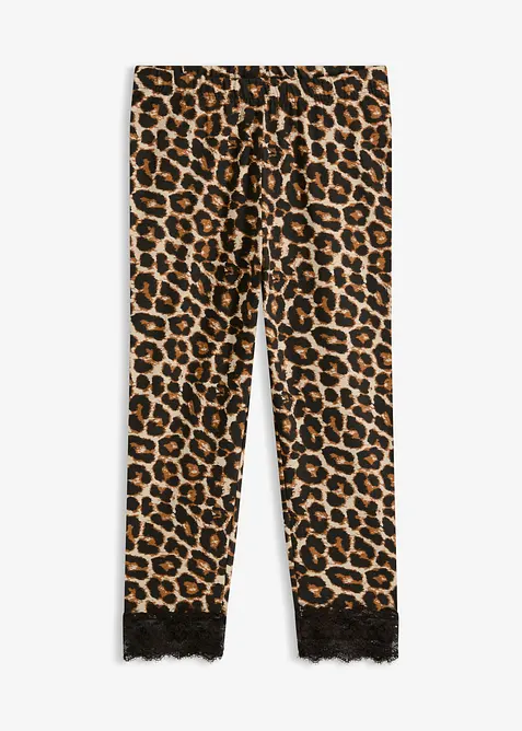 Caprileggings med blonder, bonprix
