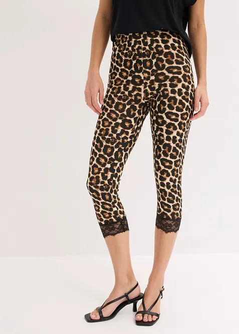 Caprileggings med blonder, bonprix