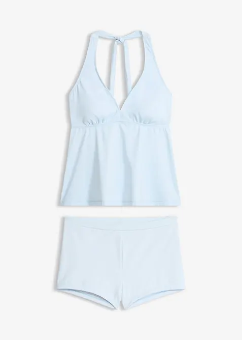 Halterneck-tankini med panty-bikinibukse (2-delt sett), bonprix