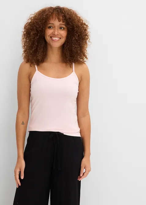 Singlet med regulerbare stropper (6-pack), bonprix