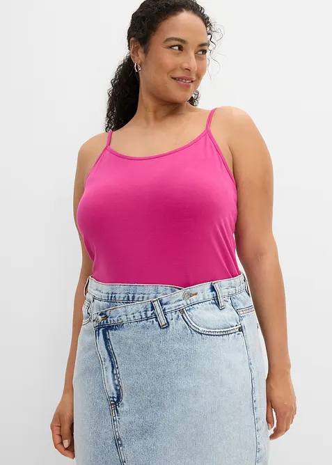 Singlet med regulerbare stropper (6-pack), bonprix