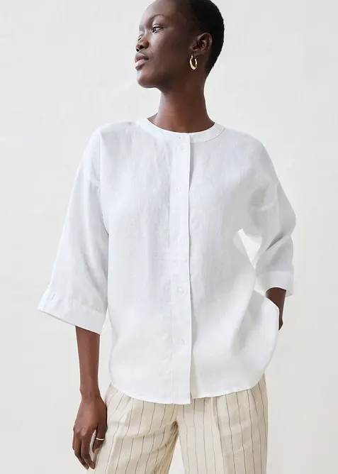 Oversized linbluse, bonprix