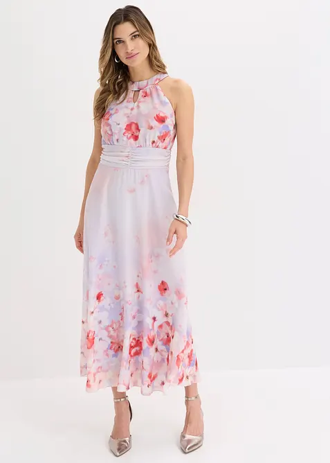 Midikjole med drapering, bonprix