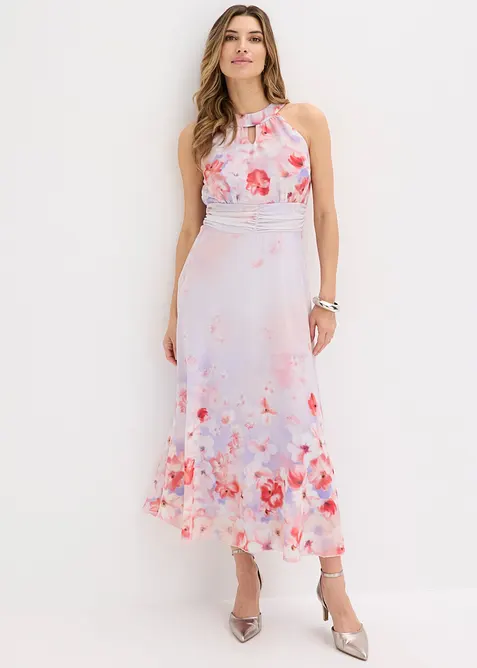 Midikjole med drapering, bonprix