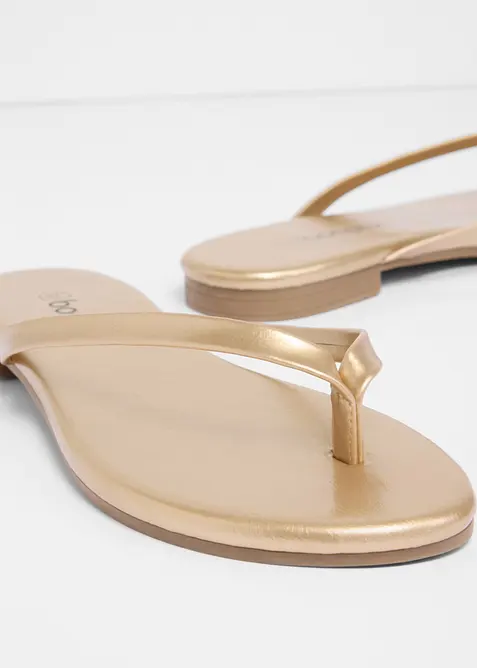 T&aring;sandaler i metallic-look, bonprix