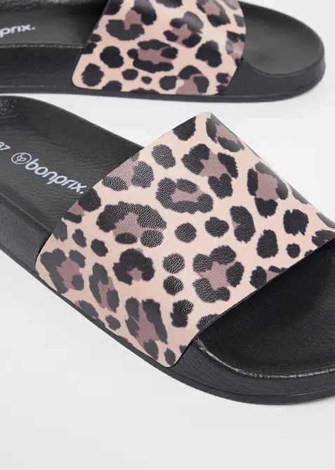 Slip-in sandaler med dyrem&oslash;nster, bonprix