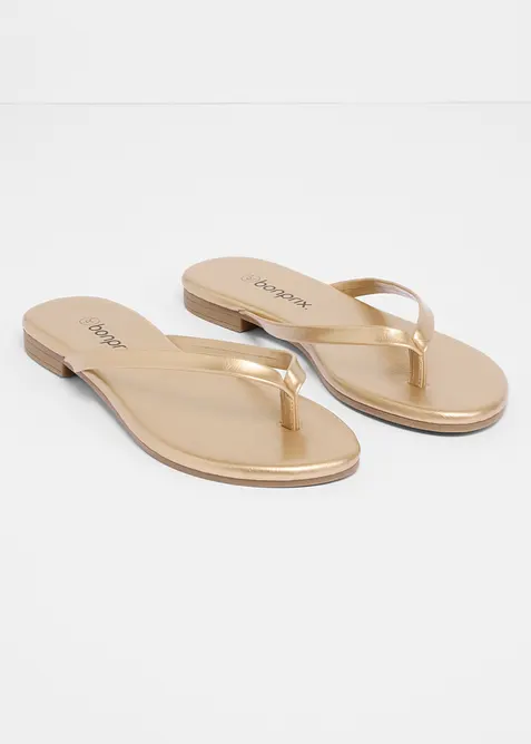 T&aring;sandaler i metallic-look, bonprix