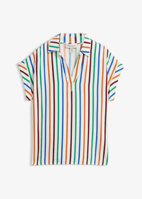 Kortermet bluse i viskosemiks, bonprix