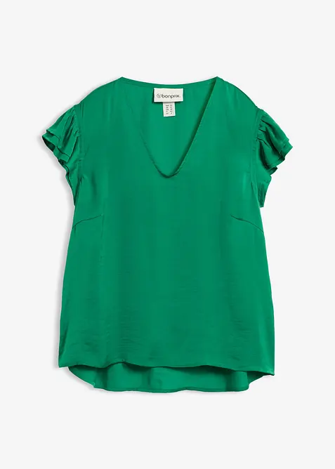 Bluse med volanger, bonprix