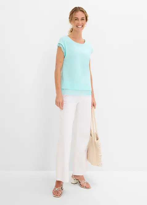 Boxy topp i bomull, bonprix
