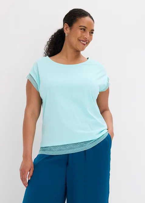 Boxy topp i bomull, bonprix