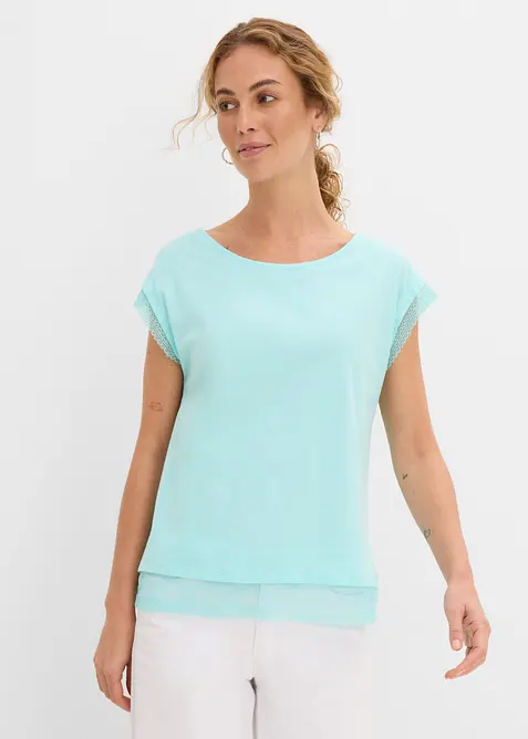 Boxy topp i bomull, bonprix