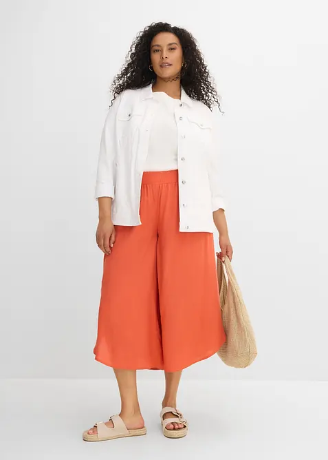 Legglang culotte av myk viskose, bonprix