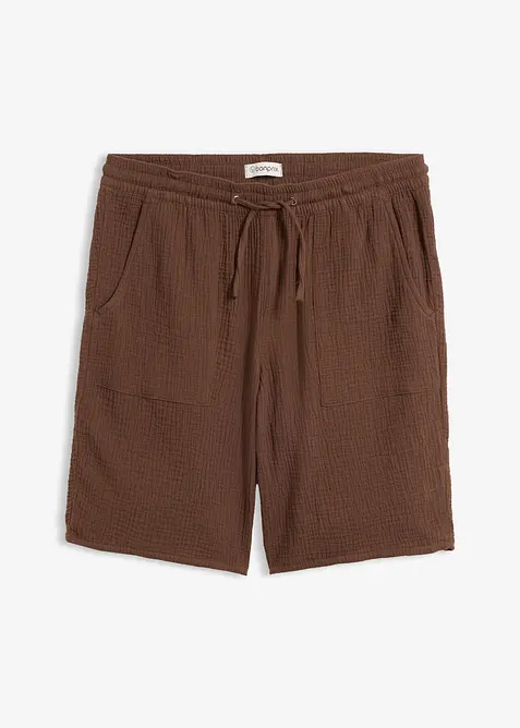 Slip on-bermudashorts av musselin, bonprix
