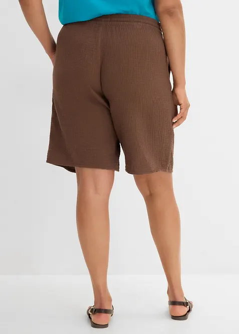 Slip on-bermudashorts av musselin, bonprix