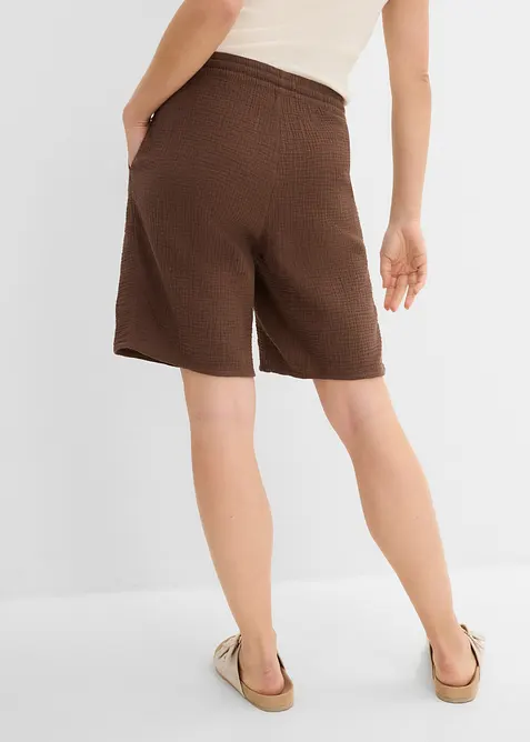 Slip on-bermudashorts av musselin, bonprix