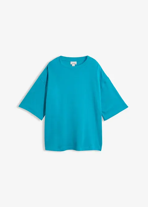 Oversized topp i formstabil, 100% &oslash;kologisk bomull, bonprix