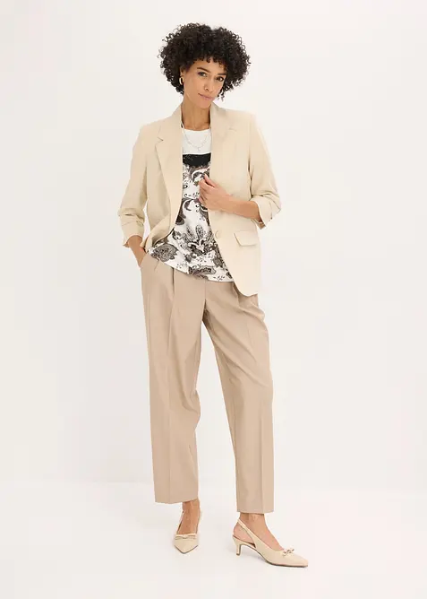 Oversized topp med blondeb&aring;nd, bonprix