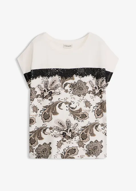 Oversized topp med blondeb&aring;nd, bonprix