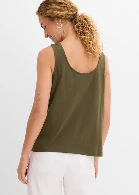 Singlet i 100% &oslash;kologisk bomull, bonprix