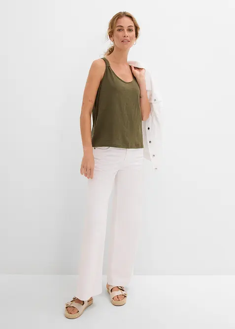Singlet i 100% &oslash;kologisk bomull, bonprix