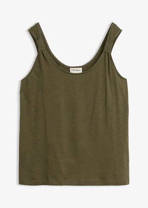 Singlet i 100% &oslash;kologisk bomull, bonprix