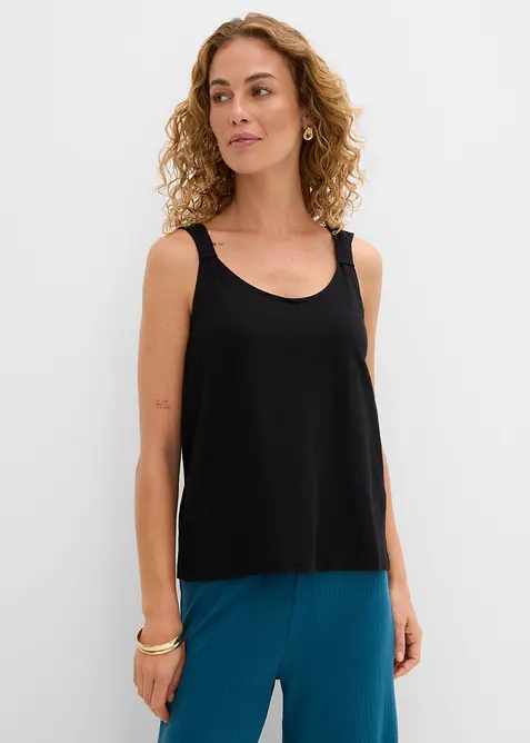 Singlet i 100% &oslash;kologisk bomull, bonprix